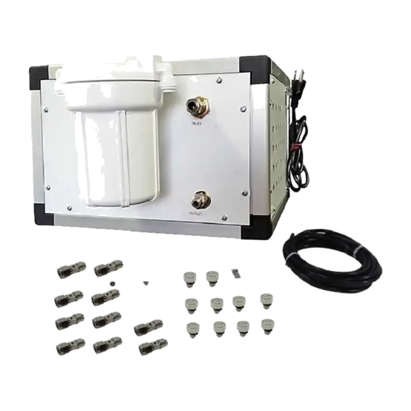 Perimeter misting system with high-pressure pump