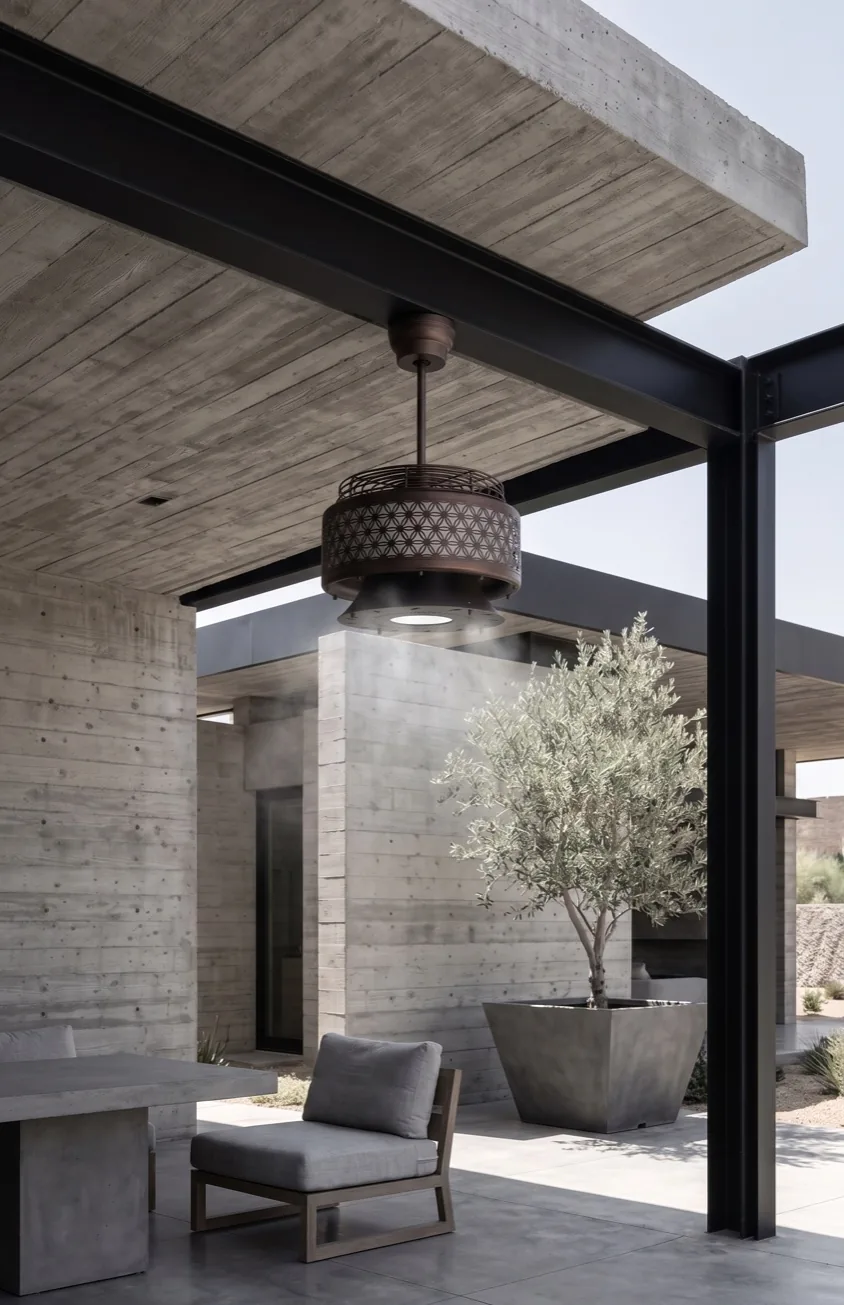 Controlling the misting fan from a patio lounge